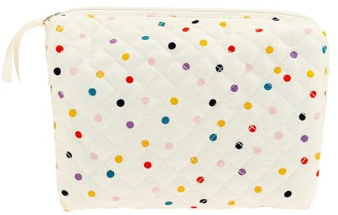 Ronoza Makeup Bag,Bunte Tupfen Kosmetiktasche,Make up Bag,Bunte Tupfen Cosmetic Bag,Kulturtasche Kulturbeutel Damen Reise,Make up Tasche Klein,Beauty Bag,Kosmetiktasche Damen,Schminktasche Klein