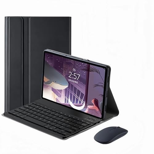 BaMmy Etui Clavier pour Ipad Pro 12.9 2018/2020/2021/2022 3St, 4Nd, 5Rd, 6Th Generation with Mouse,Detachable Bluetooth Keyboard Smart Protective Cover with Pencil Holder,Noir