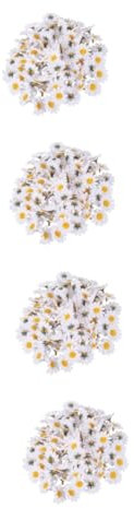 PRETYZOOM 400stücke Künstliche Gerbera Daisy Blütenköpfe Für Hochzeiten Und Partys Elegante Weiße Kunstblumen Für Bastelprojekte Scrapbooking Und Dekoration