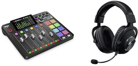 RØDECaster Pro II Alles-in-1 Produktionslösung für Podcasting & Logitech G PRO X Gamer Over-Ear Headset mit BLUE VO!CE Mikrofon