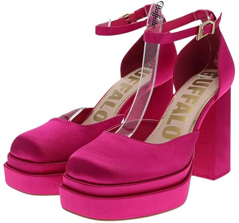 Buffalo Sandalo da donna MAY DORSDAY con tacco alto, rosa, Magenta, 39 EU