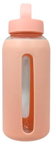 THE HYDRATION BOTTLE - Borraccia in vetro da 800mL con Custodia in Silicone, per uso in ufficio, in campeggio e per fare picnic, 800mL (Pesca)