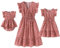 PATPAT Mutter Tochter Kleid Set: Gepunktetes Kleid mit Flatterärmeln für perfekte Familien-Matching-Outfits,Kleider für Baby - Mädchen/Mädchen/Damen
