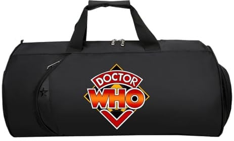 HandgepäCk Tasche Doc.Tor Who, Wasserabweisend Sporttasche mit Schultergurt, Carry On Bag füR Urlaub Und Sport, Schwimmbad, Klinikaufenthalt Flugzeug(Black 7)