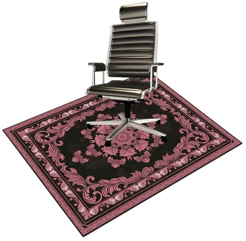 BYINGWD Bürostuhlmatte, Stuhlmatte für Hartholzboden, Schreibtisch-Bodenmatte für Bürostuhl, Computerstuhl, Computer-Gaming-Stuhlmatte (Rosa, 121,9 x 152,4 cm)