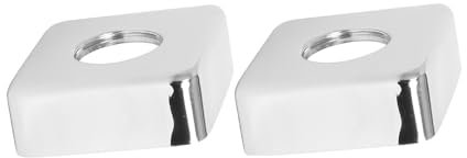 Plaques de douche carrées chromées – Finition chromée moderne, 60 mm x 60 mm x 20 mm, idéales pour les pommeaux de douche, les plaques de plafond et les plaques de valve pour une salle de bain