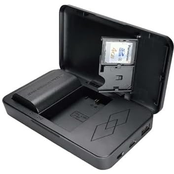 REFLEX CAMERA EN-EL15 Nikon DSLR Camera Battery Charger Box compatible with D500 D600 D610 D750 D780 D800 series D 850 D7000 series & Mirrorless Z5 Z6 Z7 series inc. SD Storage and Powerbank Function