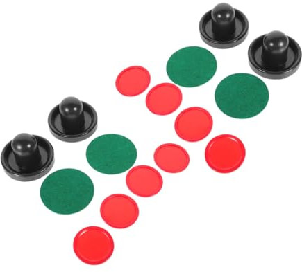 TOYANDONA 2 Satz Airhockey-zubehör Ersatz-eishockeyschläger Hockey-Pucks-Tisch Anschieber Von Eishockeyspielen Zubehör Für Tischeishockey Pucks Für Hockeyspiele Hockey-Teile Schwamm Rot