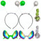4 Stück Alien Haarreif in silber Alien Brille,Haarreif Alien Stirnband Alien Headband Alien Kostüm Zubehör für Halloween,Accessoire zum Fasching & Karneval Kostüm,Haarschmuck Damen,Herren, Kinder