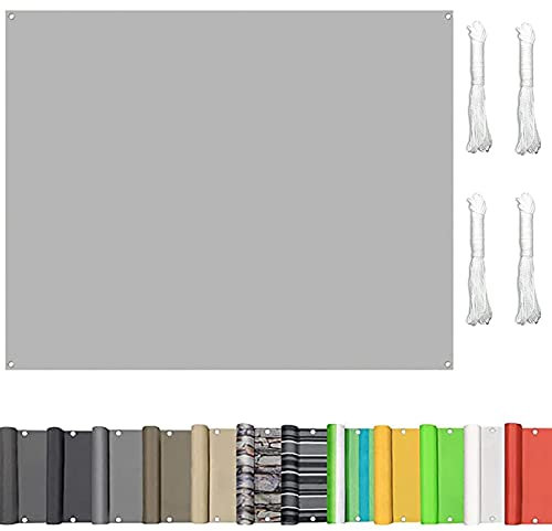 Auvent d'extérieur pour jardin, terrasse, pergola, 3 x 9 m, imperméable, anti-UV avec corde, parfait pour fête, plage, piscine, gris clair