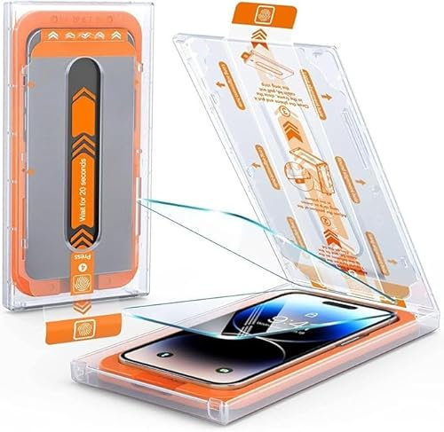 Alphn iPhone 15 Panzerglas, Autoeinbau Schutzglas, Schutzfolie iPhone 15, 9H Härte - Displayschutzfolie - Stoßfest, Glasschutz, Kratzfest, Anti-Fingerabdruck, Anti-Öl, Blasenfrei, 2 Stück