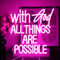 UExnkj-Y With God All Things Are Possible Panneau Néon Rose Dieu Décoration Murale LED USB Lettre à Intensité Variable pour Noël, Chambre à Coucher, Salle de Classe, Fête, Mariage, église