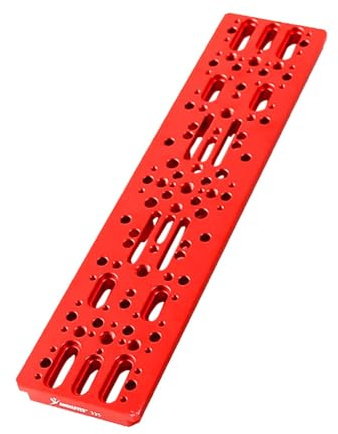 AsrMyjcx Telescope Dovetail Mounting Plate Wide Metal Plate Replacement Astrophotography Aluminum Alloy 355mm Rail Bar Mounting Plate, Red