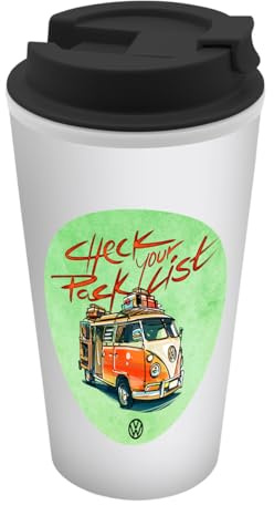 Gedalabels Coffee to go Becher VW Check your Packlist 400ml