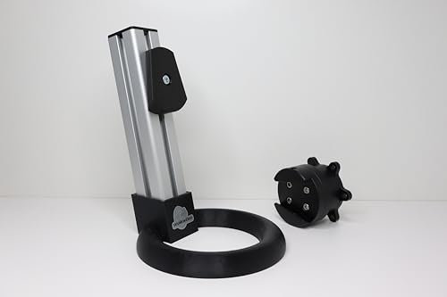 Espositore – Versione Q – per volanti Simracing con Simucube Quick Release (nero/argento)