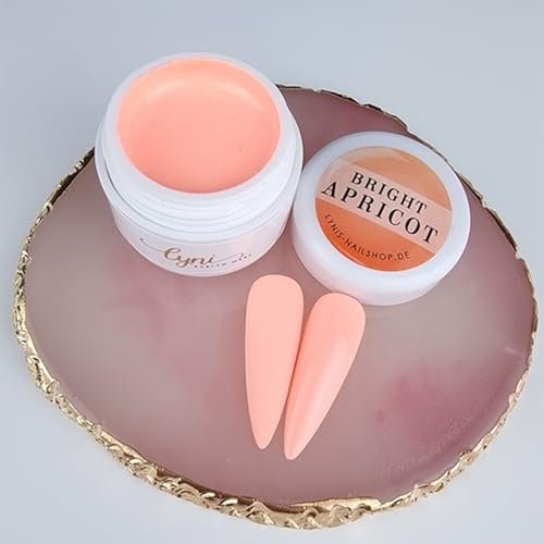 Farbgel für Gelnägel Orange Apricot 5ml · HOCHDECKEND im 1. Auftrag · Deutsche Premium Qualität · UV Farbe Lack für Nägel LED & UV · Lynis-Nailshop.de