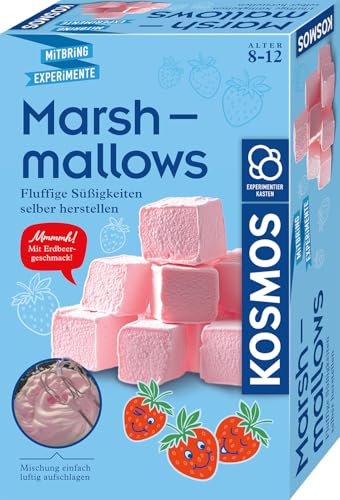 Kosmos Marshmallows selber Machen, fluffige Süßigkeiten selbst herstellen | Mischung mit Erdbeergeschmack, vergan, Mitbringexperiment für Kinder ab 8 Jahre