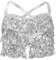 RUNQHUI Bambino Ragazza Top Danza Paillettes Crop Top Danza Moderno Jazz Vestito Danza del Pancia Canotta Costume, argento, 5-6 Anni