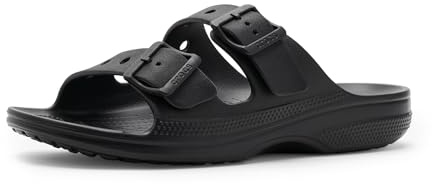 Crocs Herren Classic Icon Flache Sandale, Schwarz, 50 EU