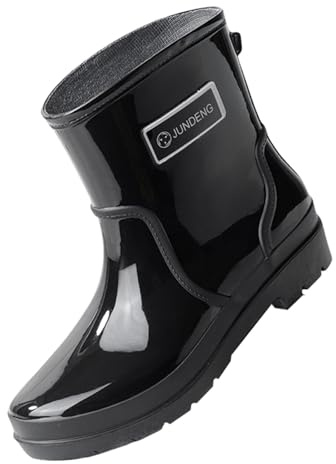Laquieio Stivali Da Acqua Donna Pioggia Economici Impermeabili Antivento Molto Comodi Gomma Scarpe Da Lavoro All'aperto Stivali di Gomma Per Donna -1
