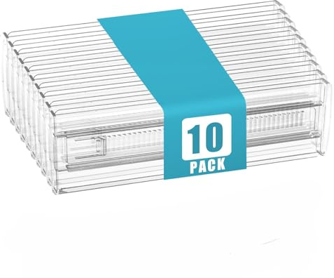 Aevorant 10er Schubladentrenner - Schubladentrenner Verstellbar (28,5-50,5cm), Transparente Schubladenteiler丨Höhe: 8 cm Schubladen Organizer für Schlafzimmer Büro Küche