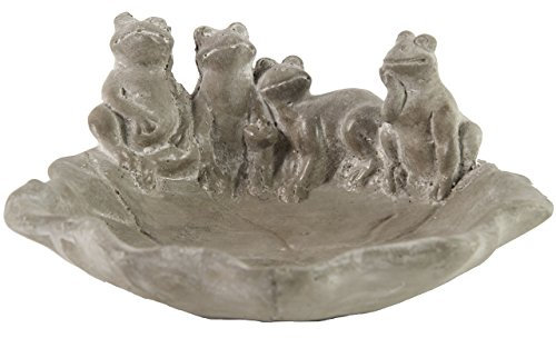 Countryfield · Vogel-Futterstation mit Frosch ' Fletcher ' 24cm · grau