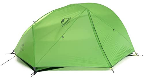 Naturehike Star-River Leichtes Zelt 20D Silikon Stoff 2 Person Doppelschichten Aluminium Rod Camping Zelt(20D Grün)