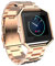 TopTen Uhrenarmband mit Rahmen kompatibel für Fitbit Blaze Smartwatch, Edelstahlarmband Ersatzzubehör Verstellbares Armband (rose gold)