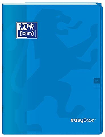 OXFORD Lot de 3 Cahiers Easybook agrafé 24x32cm 96 pages grands carreaux bleu
