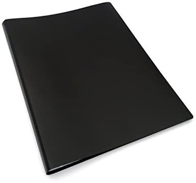 Weiches Sichtbuch mit 100 Umschlägen, Format A4, Farbe Schwarz