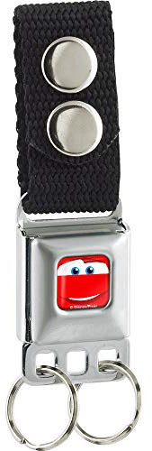 Schlüsselanhänger, Disney, Sicherheitsgurt-Schnalle Cars Lightning McQueen Smiley Face Close Up