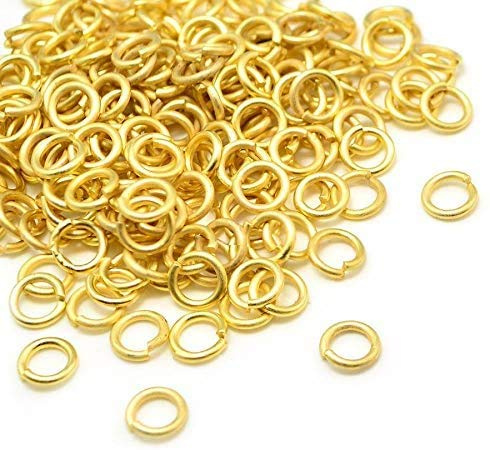 Angel Malone ® Approx. 100 pcs. of Gold Superior Super Strong Metal Jump Rings, Jewellery Making Findings - UK Seller (5mm x 1mm)