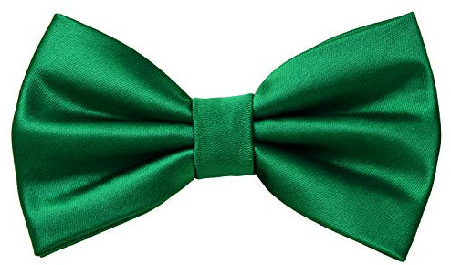 MASADA Herren Fliege Grasgrün Seidenlook, stufenlos verstellbar, handgefertigt, Hakenverschluss - 12 x 6 cm 100% Polyester