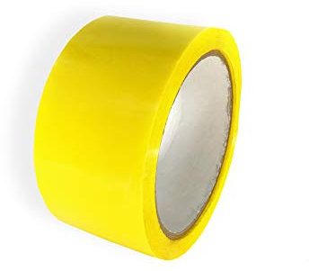 Keephot, Nastro Adesivo da Imballaggio in Polipropilene, Confezione da 6 Rotoli, Giallo, 48 mm x 66 m