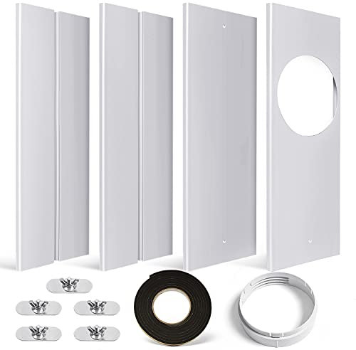YoleShy Kit de fenêtre de climatiseur portable avec coupleur de joint de fenêtre réglable pour unité AC, kit d'aération coulissant pour tuyau d'échappement, universel pour conduit de 15 cm de diamètre