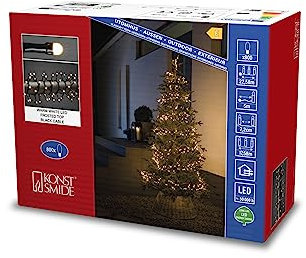 Konstsmide Micro LED Compactlights, 800 warmweiße Dioden, Außentrafo, schwarzes Kabel - 3869-130, 3869-130EE, 800 LEDs, Schwarz