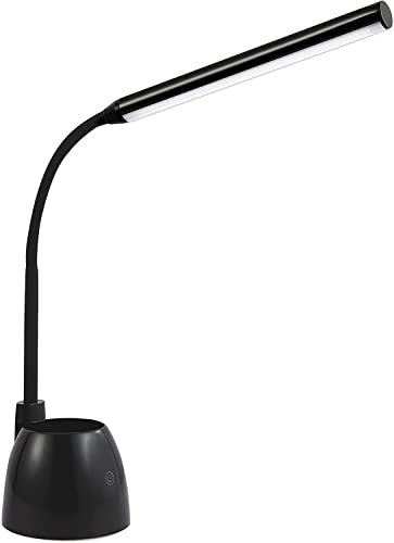 Lumare LED Lampe de bureau Dimmable 6W 480 lumens noir Lampe de bureau 3 niveaux de luminosité Douce pour les yeux Efficace en énergie Lampe de lecture Lampe de chevet 2700K blanc chaud