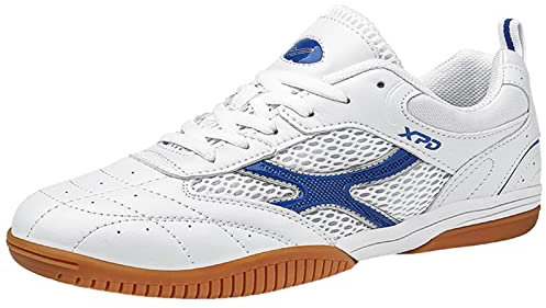 ZHENSI Tischtennisschuhe Herren Damen Indoor Sneakers Anti-Rutsch Leicht Atmungsaktiv Weich Für Kinder Erwachsene,Blau,41 EU