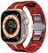VeveXiao Compatible con correas Apple Watch Ultra de 49mm 45mm 44mm 42mm, titanio color correa de repuesto para iWatch Series 8 7 6 5 4 SE 3 2 1 Hombres Pulseras de repuesto (Rojo dorado)