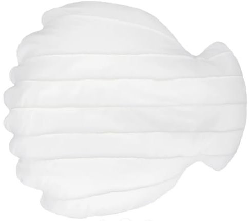 Casa Padrino Luxus Sitzsack Seemuschel Weiß 150 x 135 x H. 35 cm - Schwimmender Sitzsack - Handgefertigtes Sitzkissen - Garten Deko - Terrassen Deko - Pool Deko - Luxus Accessoires