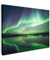 MuchoWow© Bilder 40x30 cm Wohnzimmer Deko Modern Wandbild Foto auf Leinwand Bild Schlafzimmer Room Decor Geschenke Landschaftsbilder - Natur - Nordlichter - See - Grün - Wald - Schnee