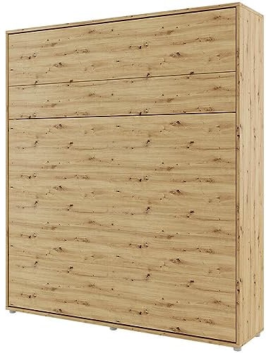 Homlando Lenart Schrankbett Bed Concept BC13 180x200 cm - Vertikal Schrankklappbett - Schrank mit integriertem Klappbett - Wandbett mit Lattenrost - Murphy Bed (Artisan Eiche)