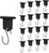 URAQT 17 Pezzi Ganci per Tende da Campeggio, Ganci per Tende da Sole con Gancio a S, Gancio per Tenda da Sole per Camper, per Camper, Roulotte, Campeggio, Giardino, Interni ed Esterni (Nero)