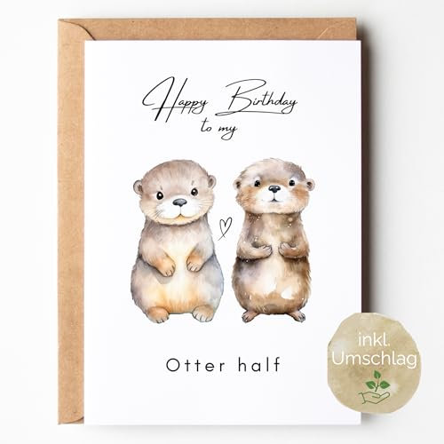 loulala® Otter Geburtstagskarte (Grußkarte V1)