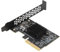 PCIe zu USB 3.2 Gen 2 Karte, PCIe zu USB 3.2 Gen 2 Adapterkarte mit 20 Gbit/s, Typ C ASM3242 Hauptsteuerungs PCIe zu USB 3.2 Erweiterungskarte für Desktop Gehäuse