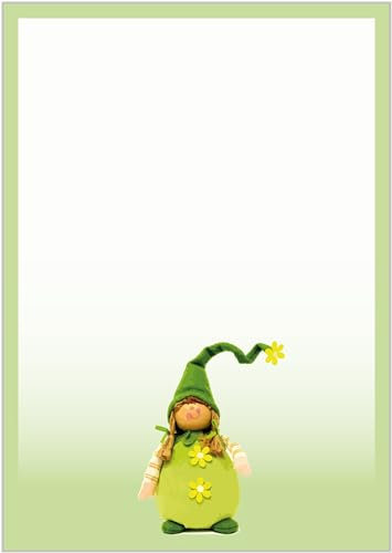 Briefpapier Wichtel DIN A4 - Papier Weihnachten - 20 Blatt - Motiv Nr. 041 | 120g/m²