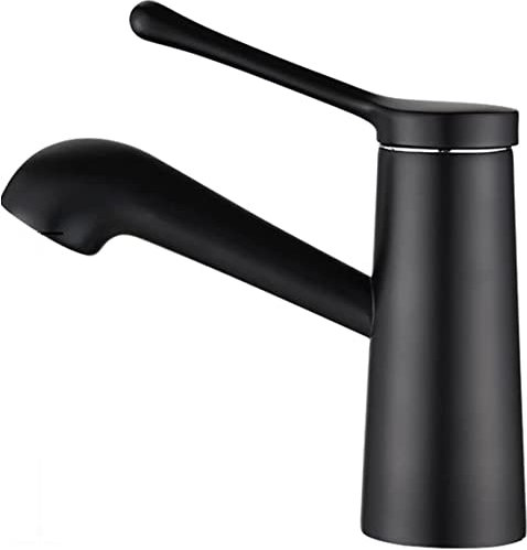 Bathroom Sink Faucet, Hot and Cold Single Handle Basin Mixer Tap, Black Finish Toilet Bidet Faucet