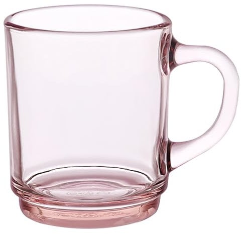 Duralex Versailes Glas-Kaffeetasse, 260 ml, gehärtetes Glas, 6 Stück (Rose)