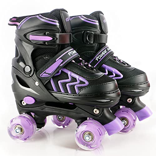 Roller Skates for Kids Girls Boys Adjustable with Light Up Wheels
