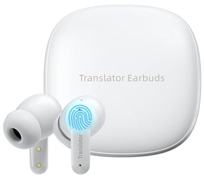 ANFIER Auriculares traductores M3, dispositivo traductor de idiomas, diseño deslizante, compatible con 144 idiomas y acentos, traducción inalámbrica, dispositivo traductor con aplicación compatible